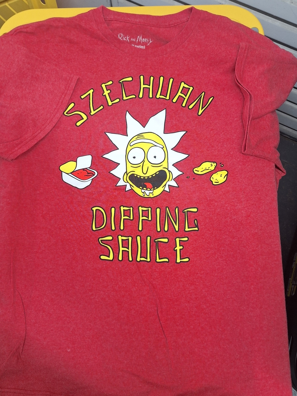 Ripple Junction Red Rick and Morty Szechuan Dipping Sauce Tee